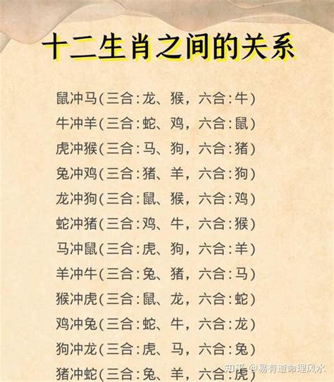 兔六合|十二生肖里的三合、六合、六害、六冲分解